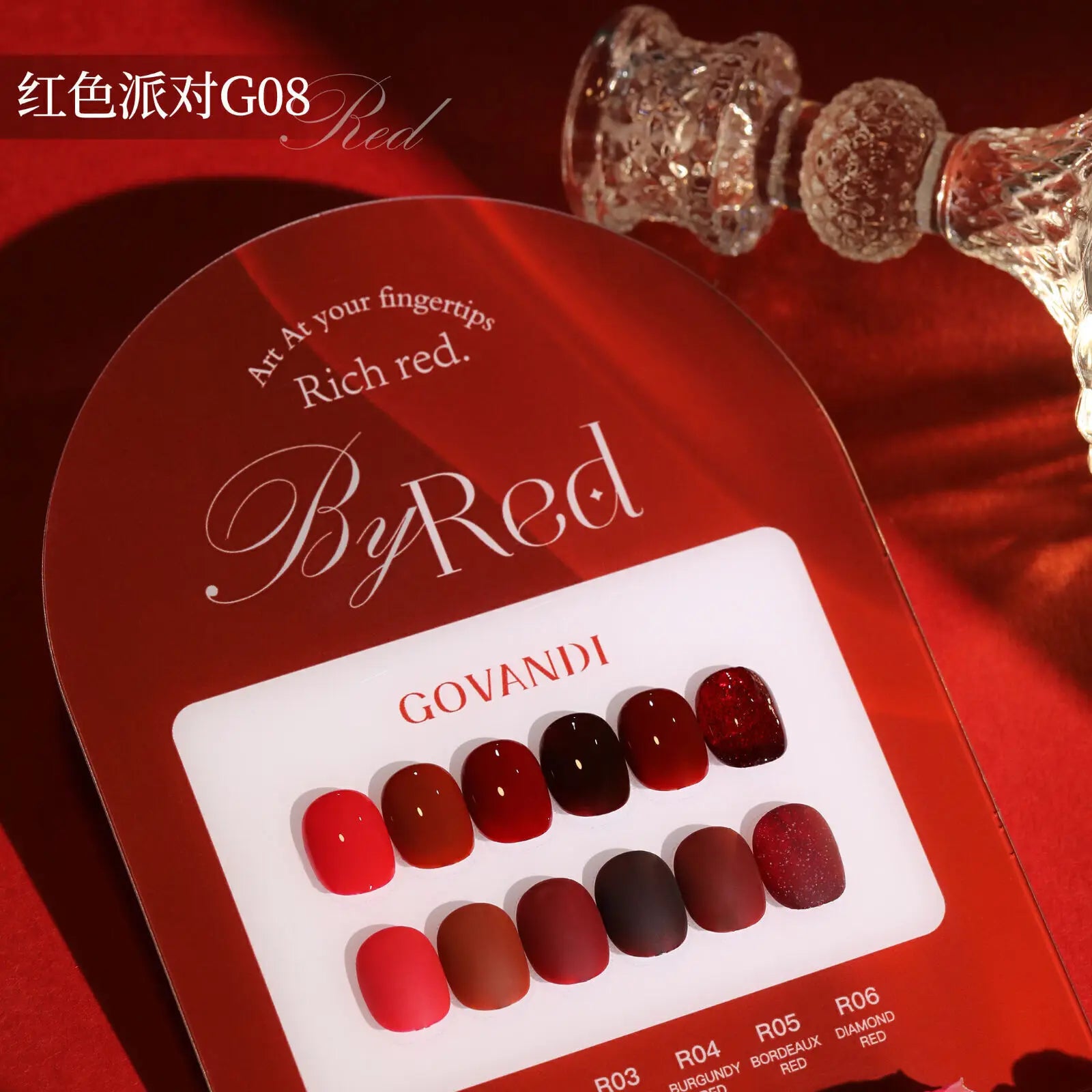 High Quality Christmas Gift Winter Red Nail Gel Set