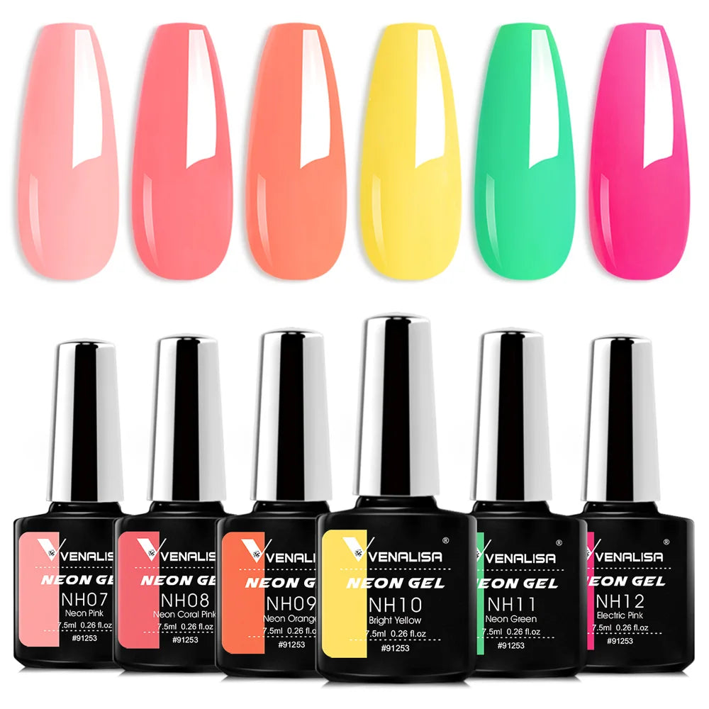 Rose Rubber Base Venalisa Nail Gel Polish Set