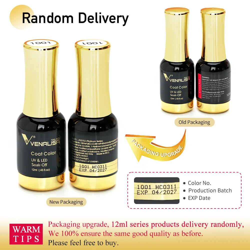 Venalisa Jelly Pink Kit 12ml Gel Nail Polish Full Coverage Platinum Pigment Fall Color Gorgeous Color Soak Off UV LEDGel Varnish