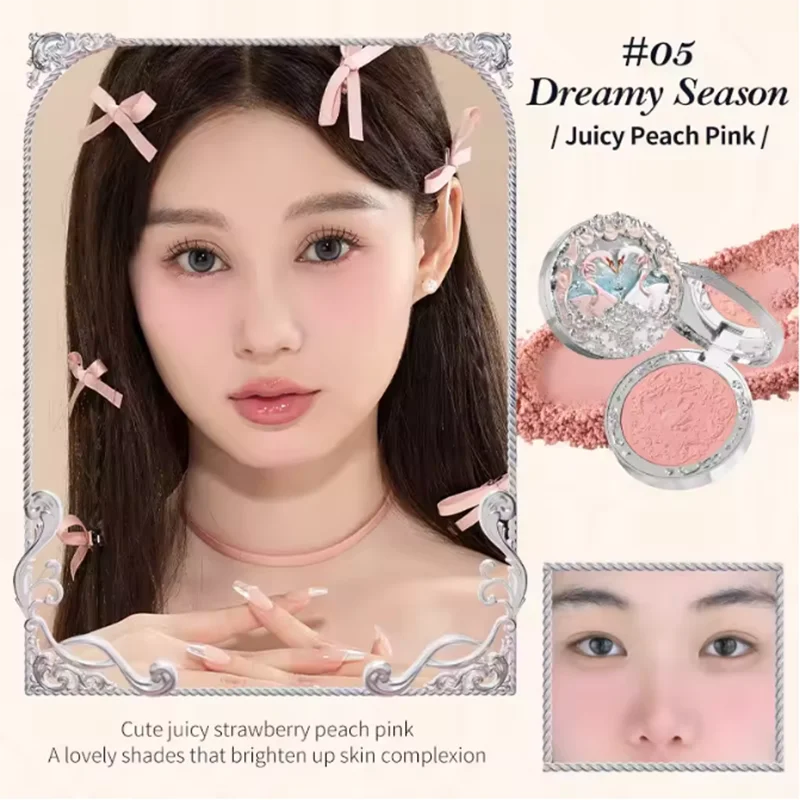 Flowerknows Strawberry Cupid All-In One Gift Box Makeup Kit Professional Palette Swan Blusher Blush Set Lip Cream Flower Knows