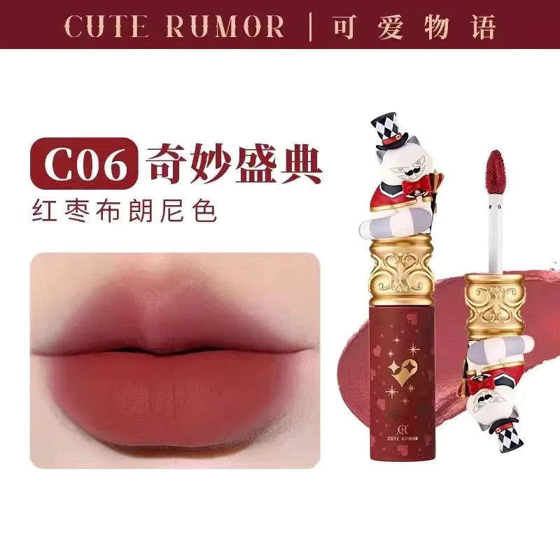 CUTE RUMOR Circus Lip Cream Velvet Lip Glaze Waterproof Vitamin Lipstick Matte Moisturizing Lip Mud