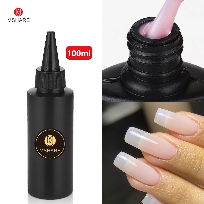 MSHARE 100ML Nail Gel Polish Soak Off UV LED Nails Vernis Semi Permanent Varnish Polish White Red Nail Gel Art