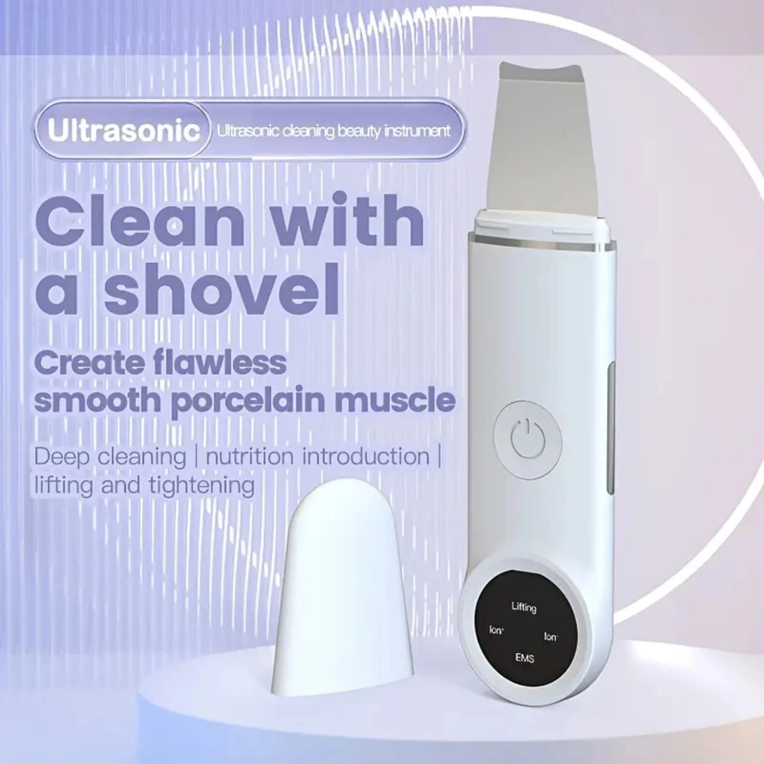 Effective Ultrasonic Exfoliating Facial Cleanser for Pore Blackhead and Pimple Cleaning: Skin Scrubber & Blackhead Removal Instr