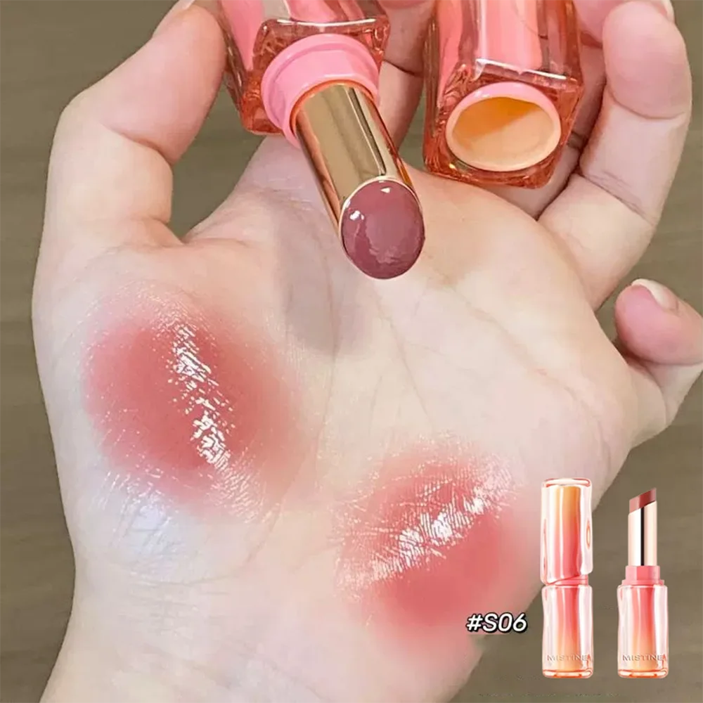 MISTINE Long-Lasting Lipstick Non-Transfer Coffee Ice Lipstick Glossy Liquid Lip Gloss Matte Red Brown Lip Color