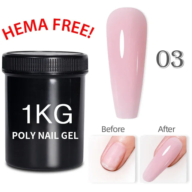 BOZLIN 1KG Super Shinny Top Coat UV Base Gel Polish Matte Top Coat Reinforce Gel Long Lasting Shinning Soak Off Nail Art Varnish