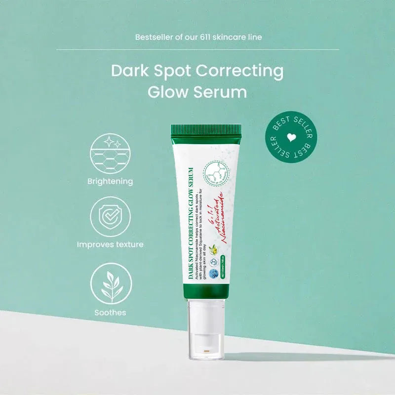 50ml Dark Spot Correcting Glow Serum Effectively Improves Dull Face Moisturizing Whitening Brighten Gently Soothe Serum
