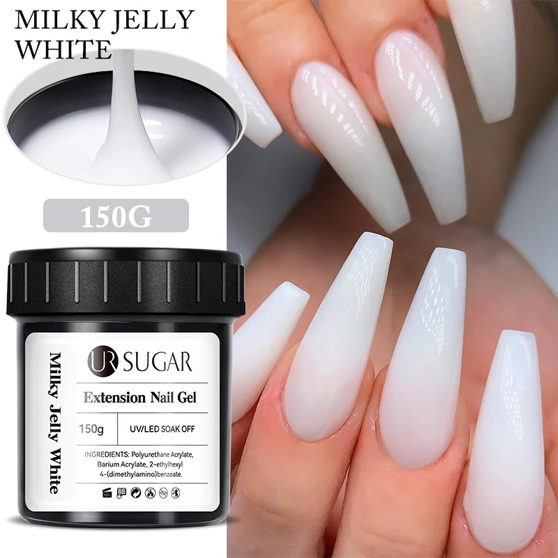 UR SUGAR 150g Fiber Rubber Base Nail Repair Gel Nail Polish UV Semi Permanent Repair Fix Crack Varnish Manicure Strengthener