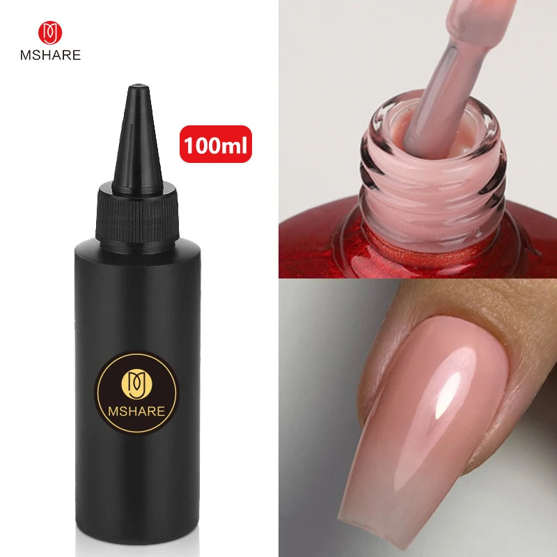 MSHARE 100ML Nail Gel Polish Soak Off UV LED Nails Vernis Semi Permanent Varnish Polish White Red Nail Gel Art