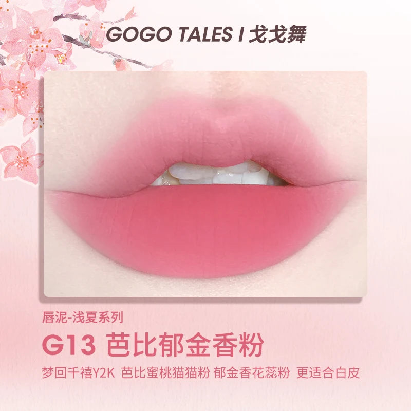 Gogotales Maquillajes Milk Cream Lip Mud Naked Color Matte Velvet Lipstick Vegan Waterproof Lip Glaze Girl korean Makeup