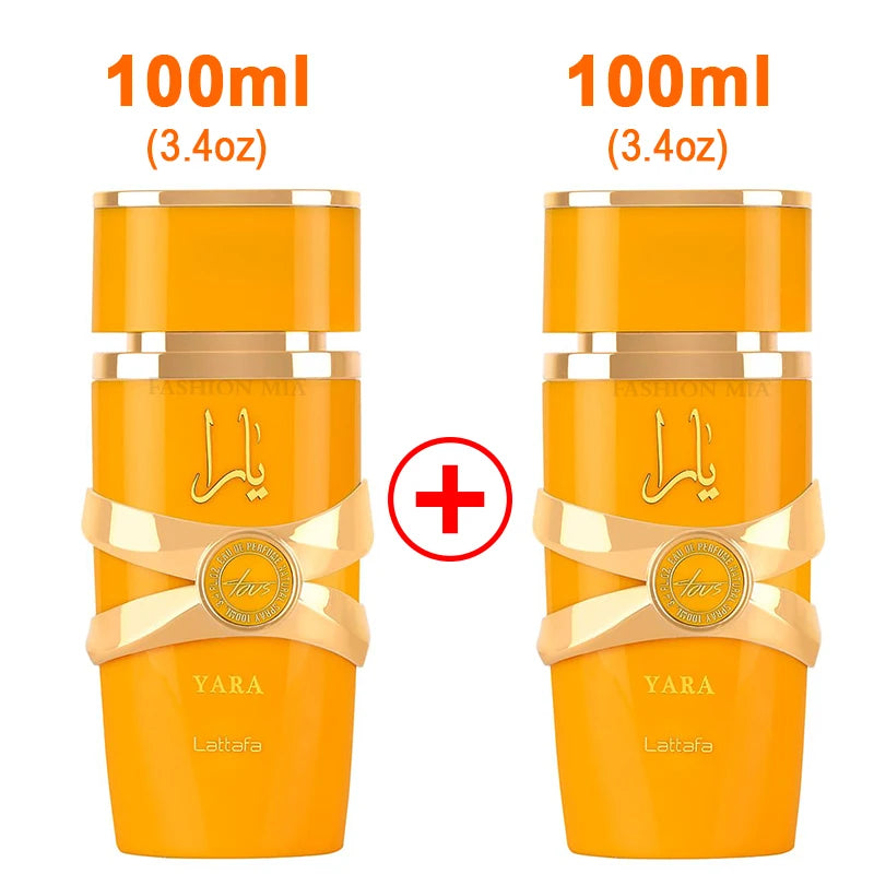 2 Box 3.4oz (100ml) Original Men's Yara Perfume Lasting Fragrance Originals Gift Set Moi Tous Asad Candy Women Arabic perfume