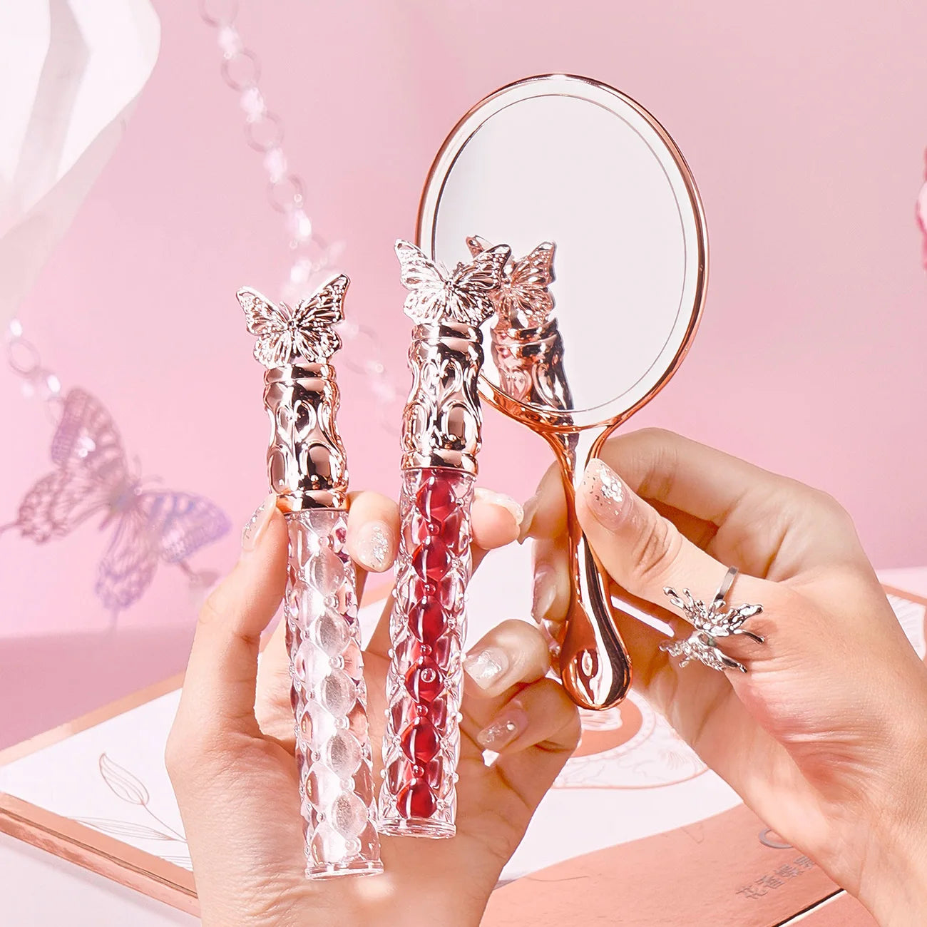 22Pcs/ Set Makeup Sets Included Long Lasting Lipsticks BB Cream Concealer Comestics Mushroom Puff Loose Pwder Highlight Blush