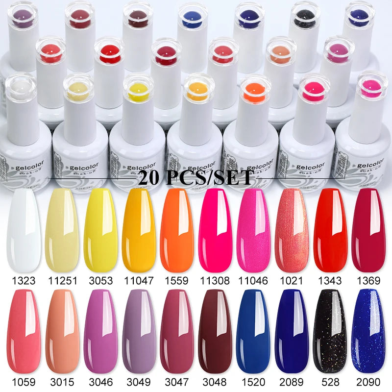 Arte Clavo 10/12/20pcs Gel Nail Polish Set 116 Colors Manicure Semi Permanent Soak Off UV  LED Design Nail Art Gel Varnish Kit