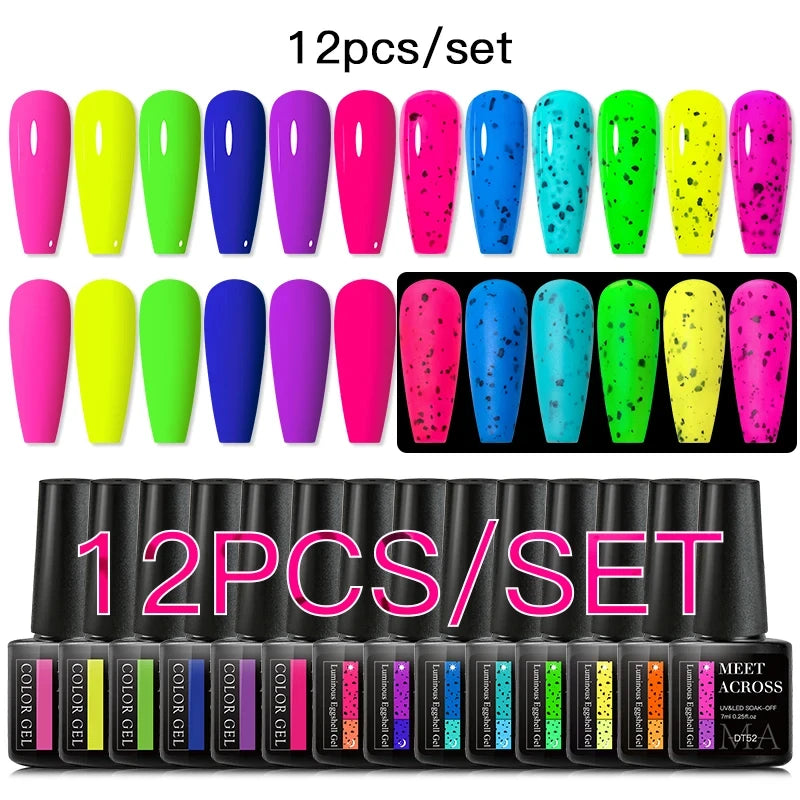 10-12Pcs/set Thermal Gel Nail Polish Set 3 Layers Color Change Nails Semi Permanent Gel Nail Polish For Manicure nail supplies