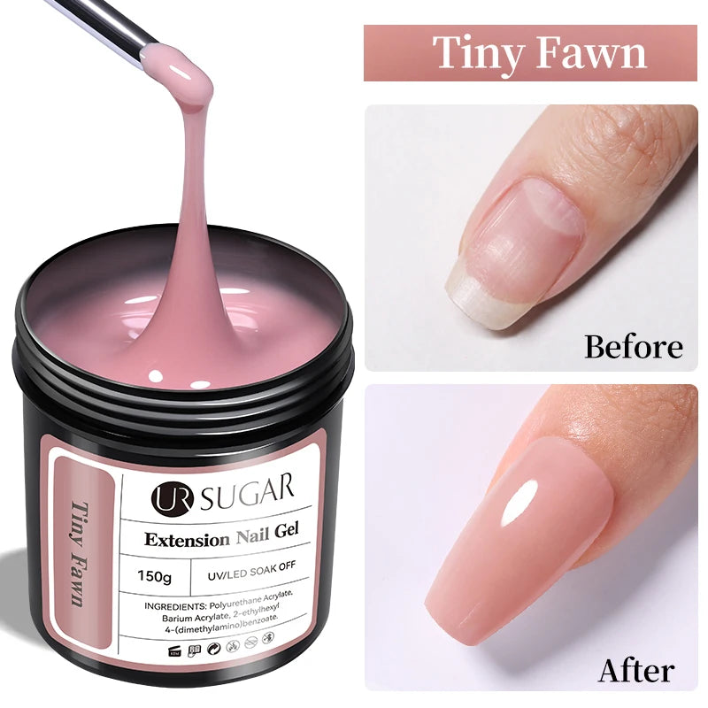 UR SUGAR 150g Rubber Base Gel Nail Polish Sparking Aurora Glitter Rubber Varnish Soak Off Semi permanent UV LED Gel Manicure