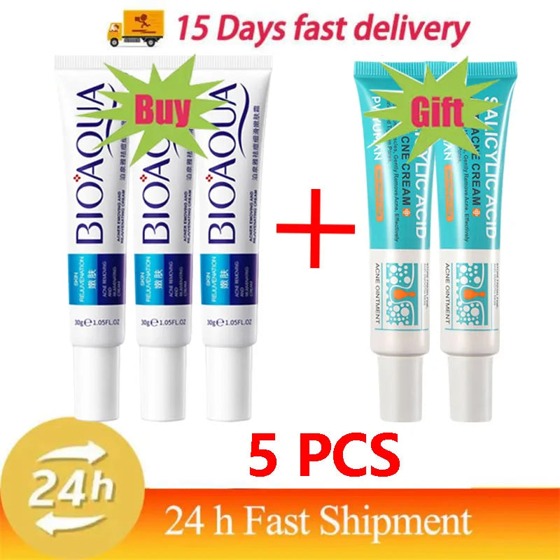 Herbal Acne Removal Face Cream Clears Pimple Scar Black Dots Gel Acne Treatment Shrink Pore Skin Whitening Lightening Ointment