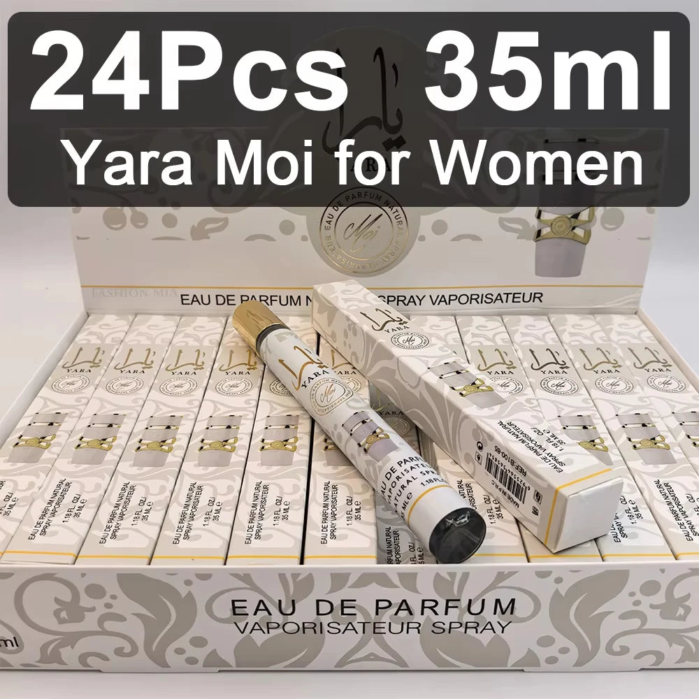 24Pcs 35ml Original Yara Perfume Women's Man Lasting Fragrance Spray Perfume Yara Candy Moi Tous Asad Fragrance