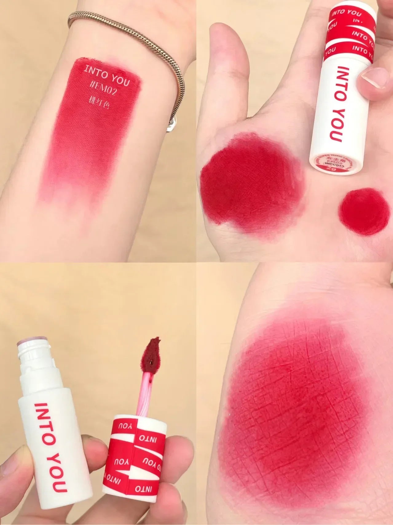 INTO YOU Lip Mud Lip Gloss Velvet Lipstick Lip Glaze Women Makeup Matte Waterproof Long Lasting Red Tint Rare Beauty Cosmetics