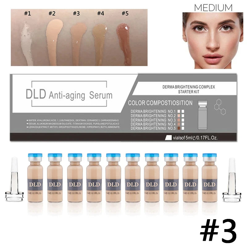 10pcs Facial BB Cream Glow Skin Rejuvenation Serum Kit Multi-effective Foundation Serum Niacinamide Niacinamide Skin Care