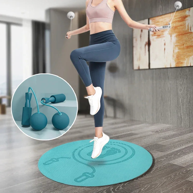 Anti-slip Yoga Mat Home Gym Jump Rope Fat Loss Set