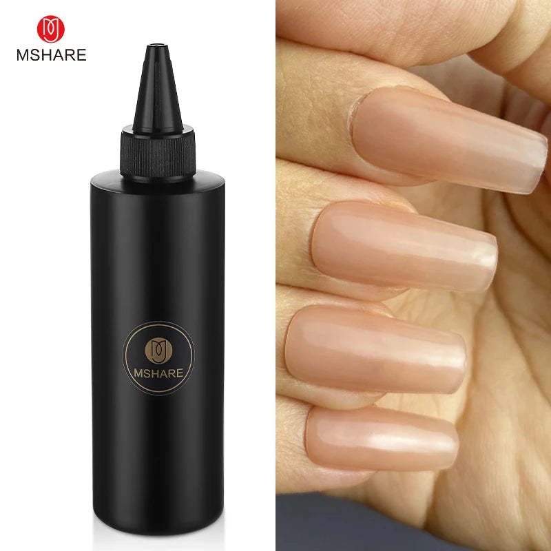 MSHARE 250ml Black White Nail Color Colour Milky White Gel Polish Semi Permanent Varnish Soak Off UV LED Nails