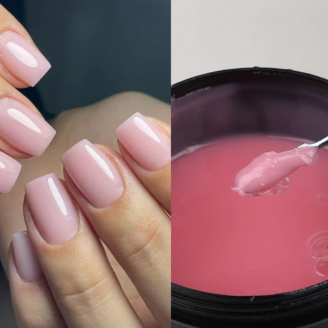 MSHARE 250g Clear Acrylic Gel Hard Gel For Nail Extension Pink Nude White Acrygel Hema Free Builder Nail Gel French Nails Art