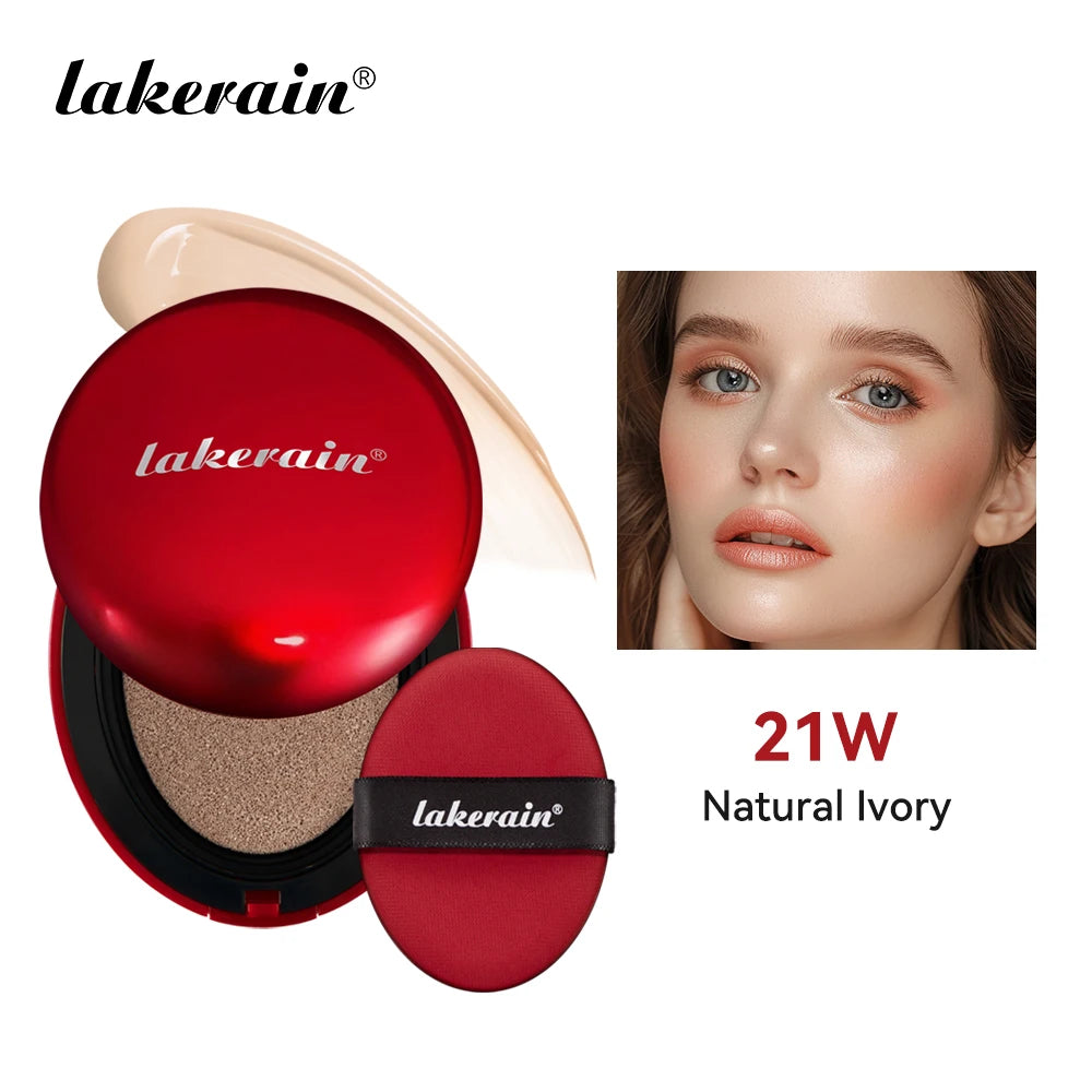 Lakerain Sunscreen Cushion Foundation  Waterproof Long-lasting Brighten Foundation Cream Women Base Makeup Face Korean Cosmetics