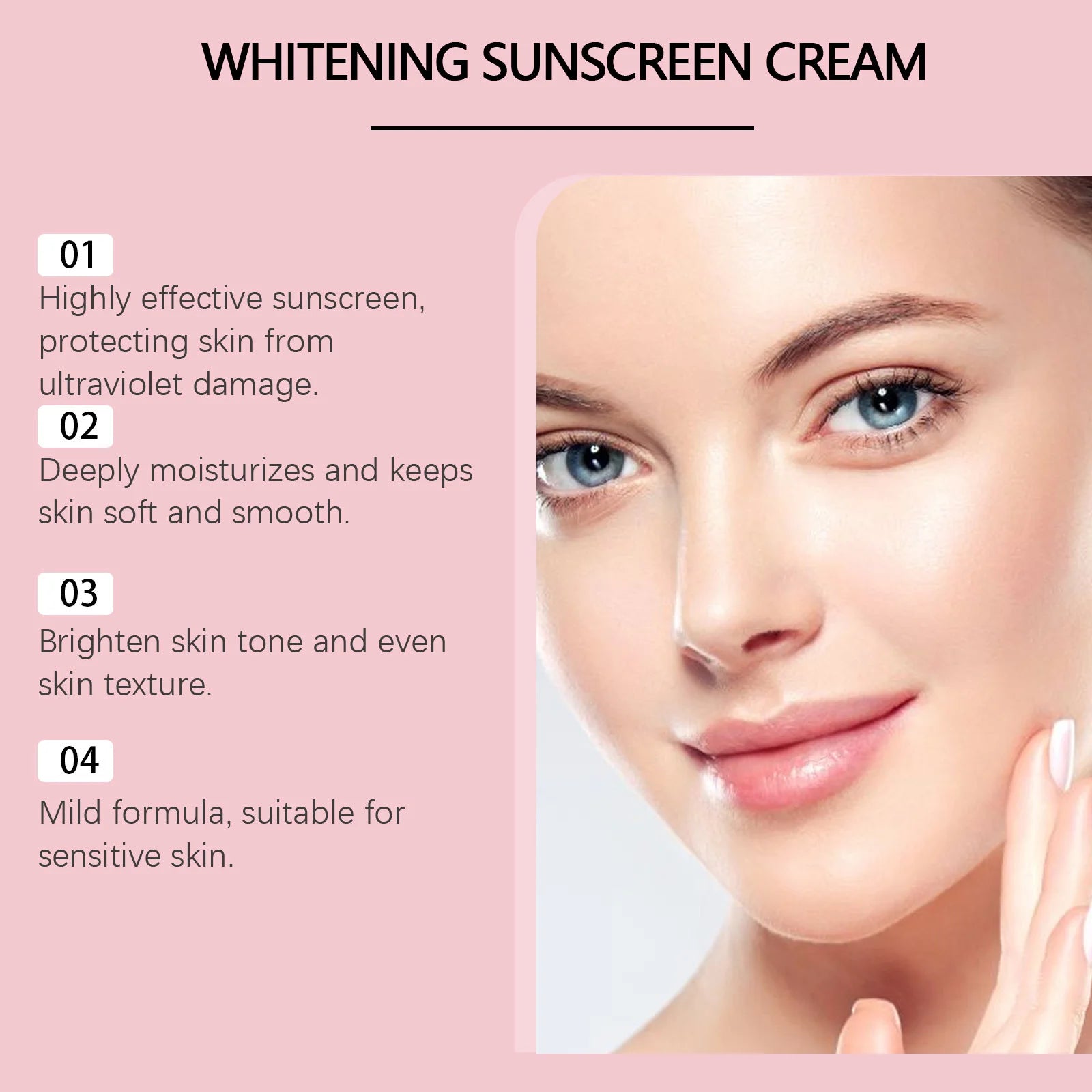 Brighten Sunscreen Cream Anti Uv Sun Block Even Skin Tone Moisturizing Protector Oil Control Refresh Facial Body Sunscreen Care