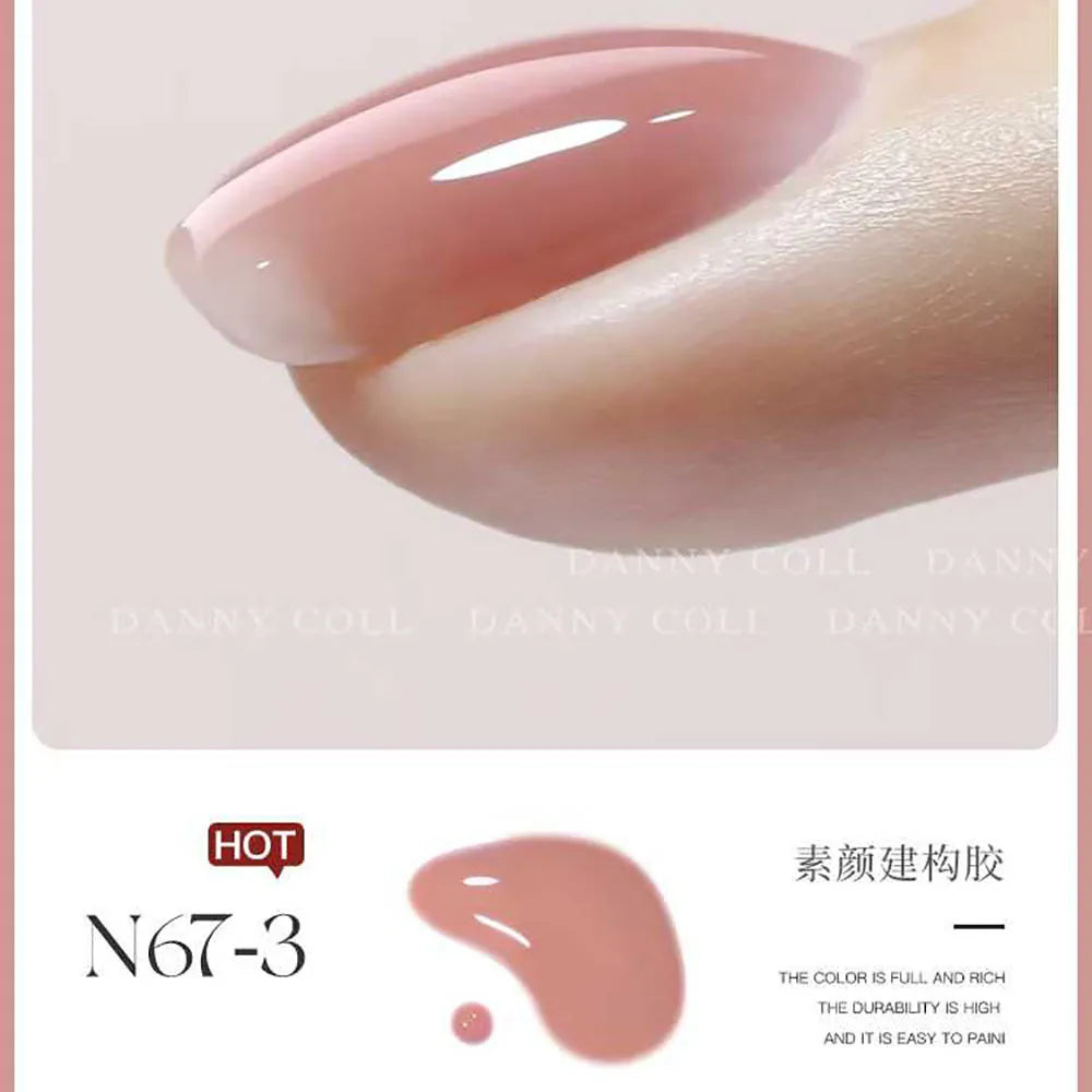 5pcs Skin Nude Color Pink Jelly Quick Building Gel Nail Polish Kit Semi Transparent UV Soak Off Gel Lacquer Finger Extension