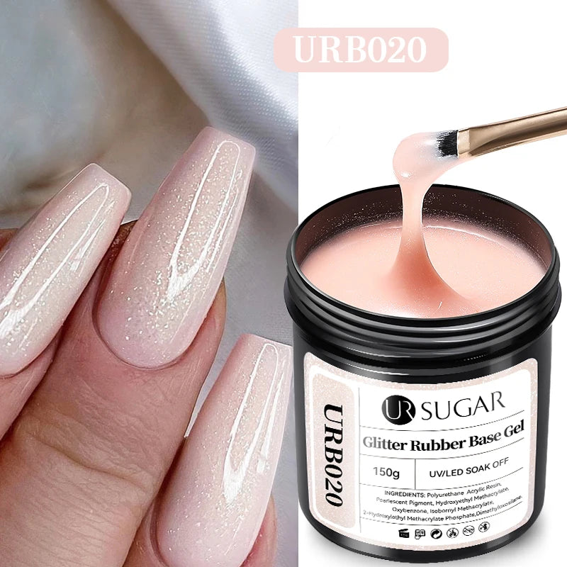 UR SUGAR 150g Fiber Rubber Base Nail Repair Gel Nail Polish UV Semi Permanent Repair Fix Crack Varnish Manicure Strengthener