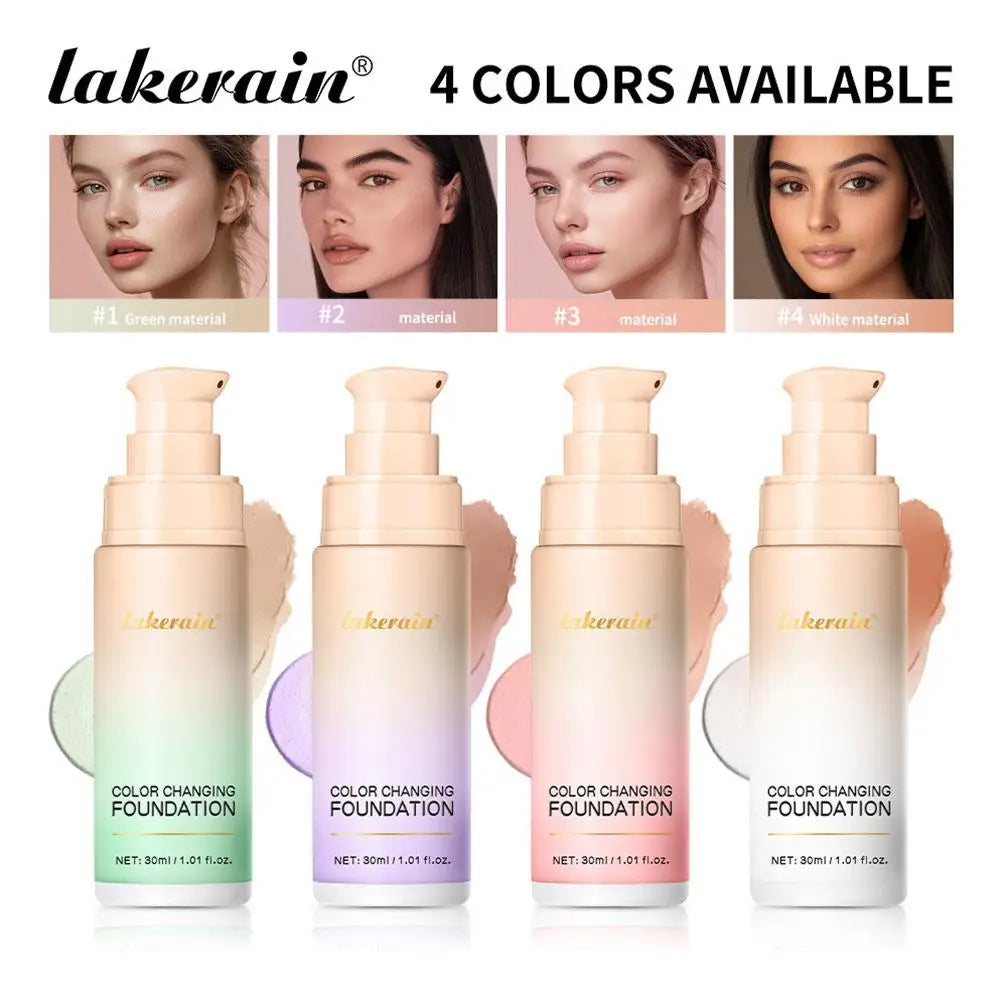 Color Changing Liquid Foundation Centella Asiatica Essence Long-lasting Moisturizing Nude Makeup Light Liquid Foundation Cosmeti