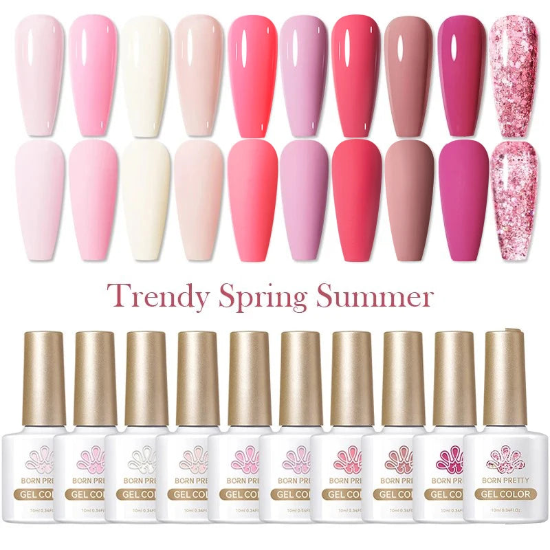 BORN PRETTY Sparkling Moonlight Cat Magnetic Gel Polish Set Semi Permanent Soak Off Crystal Gel Nail Polish Kit For Nail Art DIY