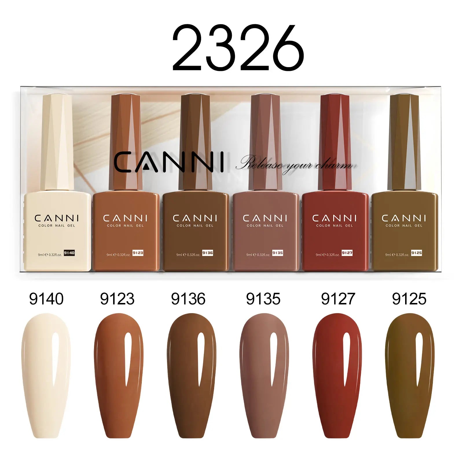2/6pcs/kit CANNI HEMA FREE Nail Gel Polish Kit Gorgeous Color Beautiful Semi Permanent Gorgeous Full Coverage Soak off UVLED Gel