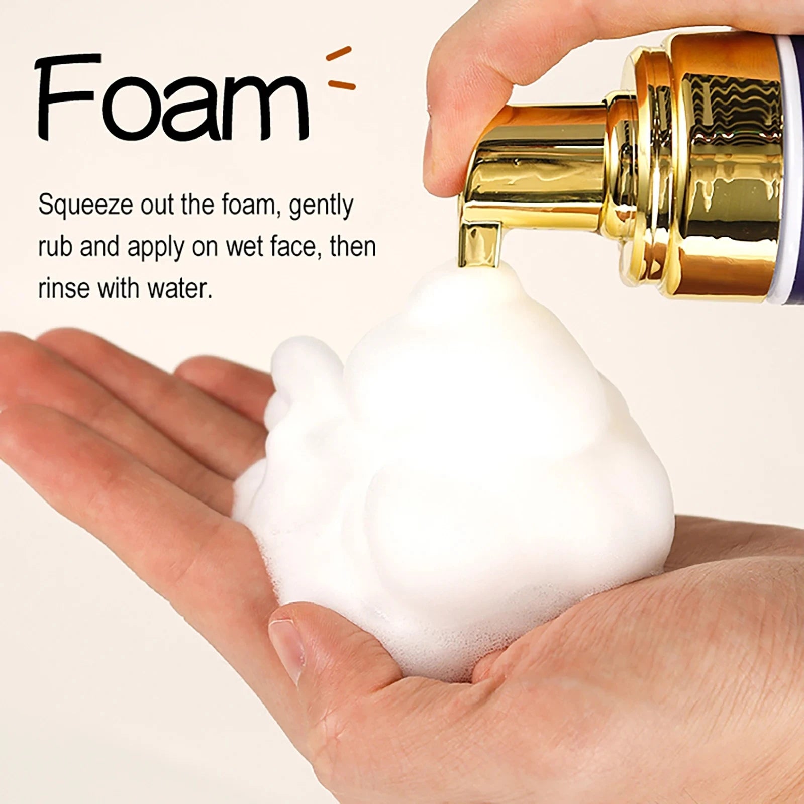 LKIAE Double Retinol Whitening Foaming Facial Cleanser, Exfoliation, Unclog Pores, Reduce Acne, Blackhead, Water-Oil Balance