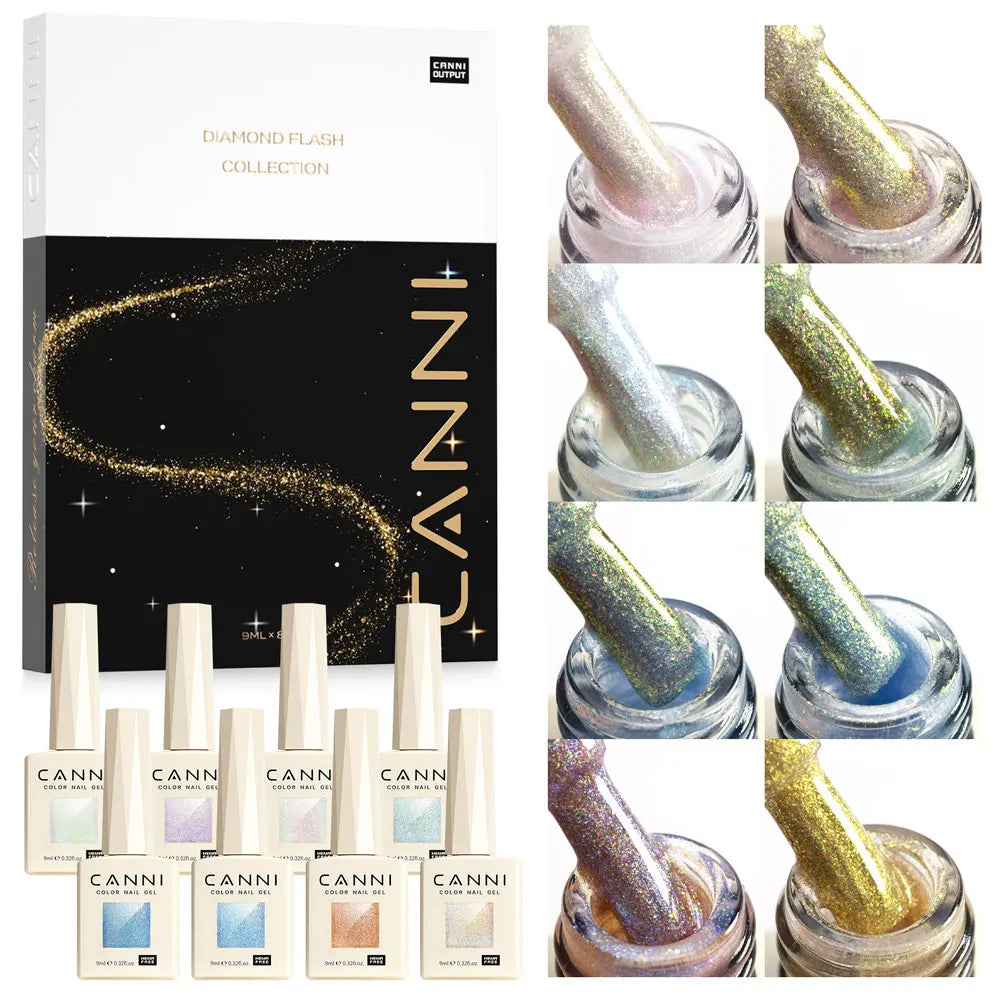 CANNI Nail Gel Polish Set HEMA FREE Gorgeous Color Semi Permanent Full Coverage Pigmented Paint Soak off UV LED Gel Nail Varnish