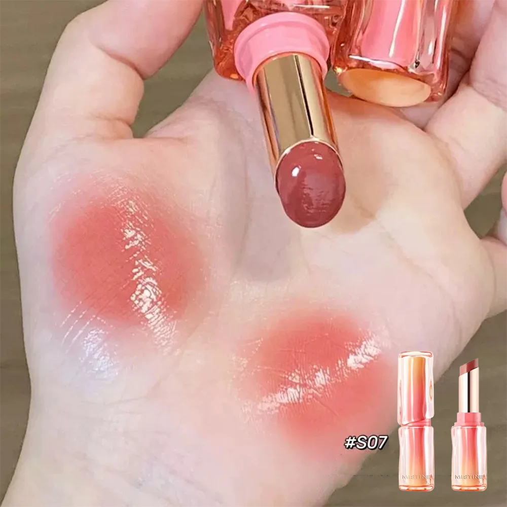 MISTINE Long-Lasting Lipstick Non-Transfer Coffee Ice Lipstick Glossy Liquid Lip Gloss Matte Red Brown Lip Color