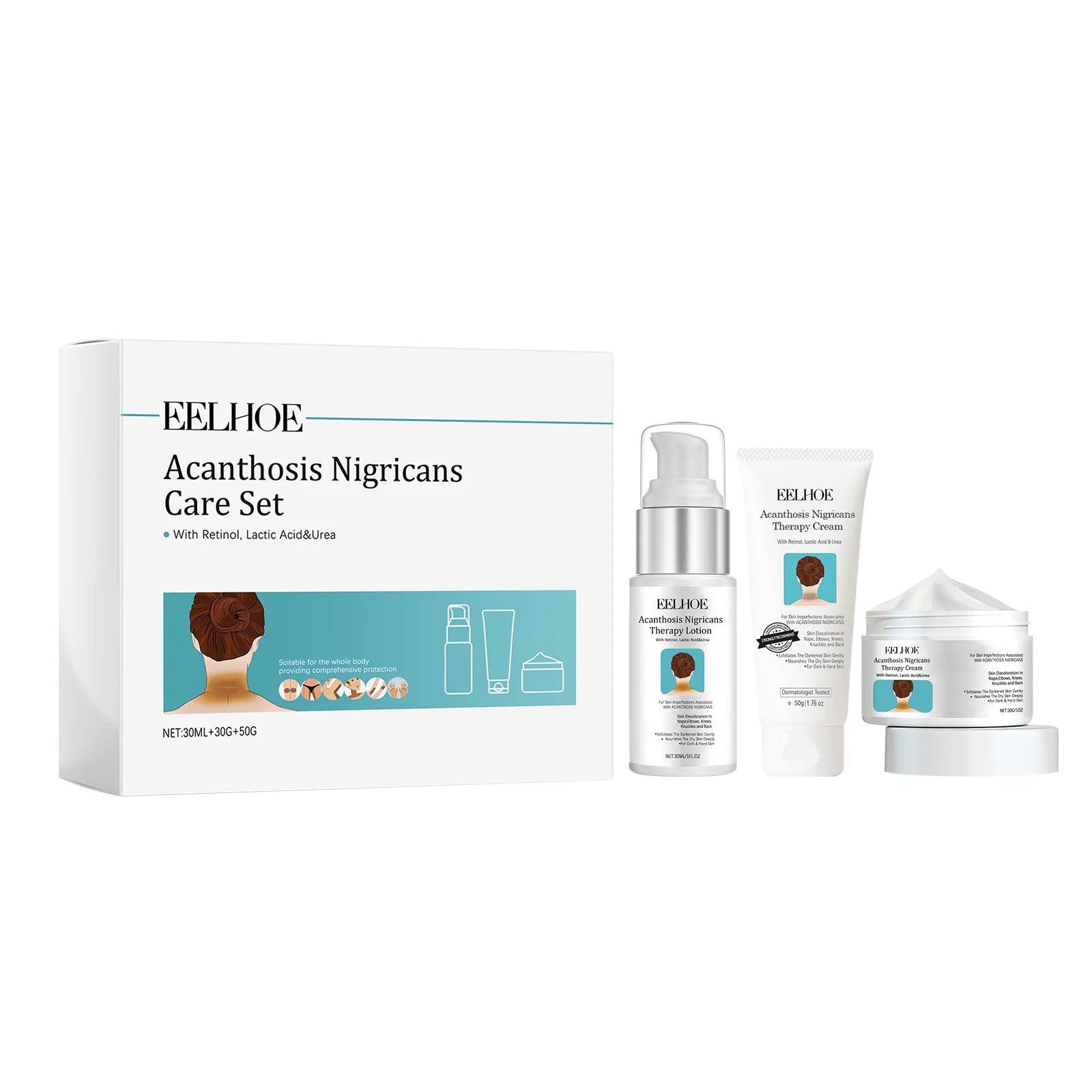 EELHOE Acanthosis Nigricans Therapy Cream Neck Arm Knee Joint Underarm