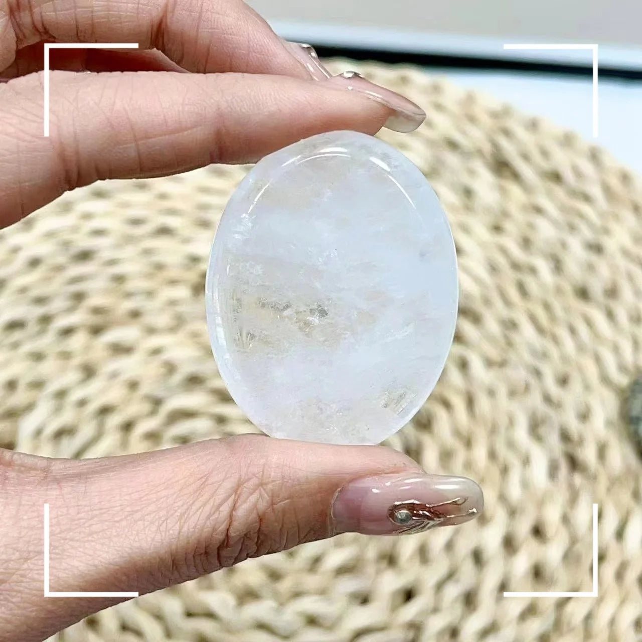 Natural Stone Face Massagers Thumb Forget Worry Stone Decompression Crystal Spiritual Healing Therapy Meditation