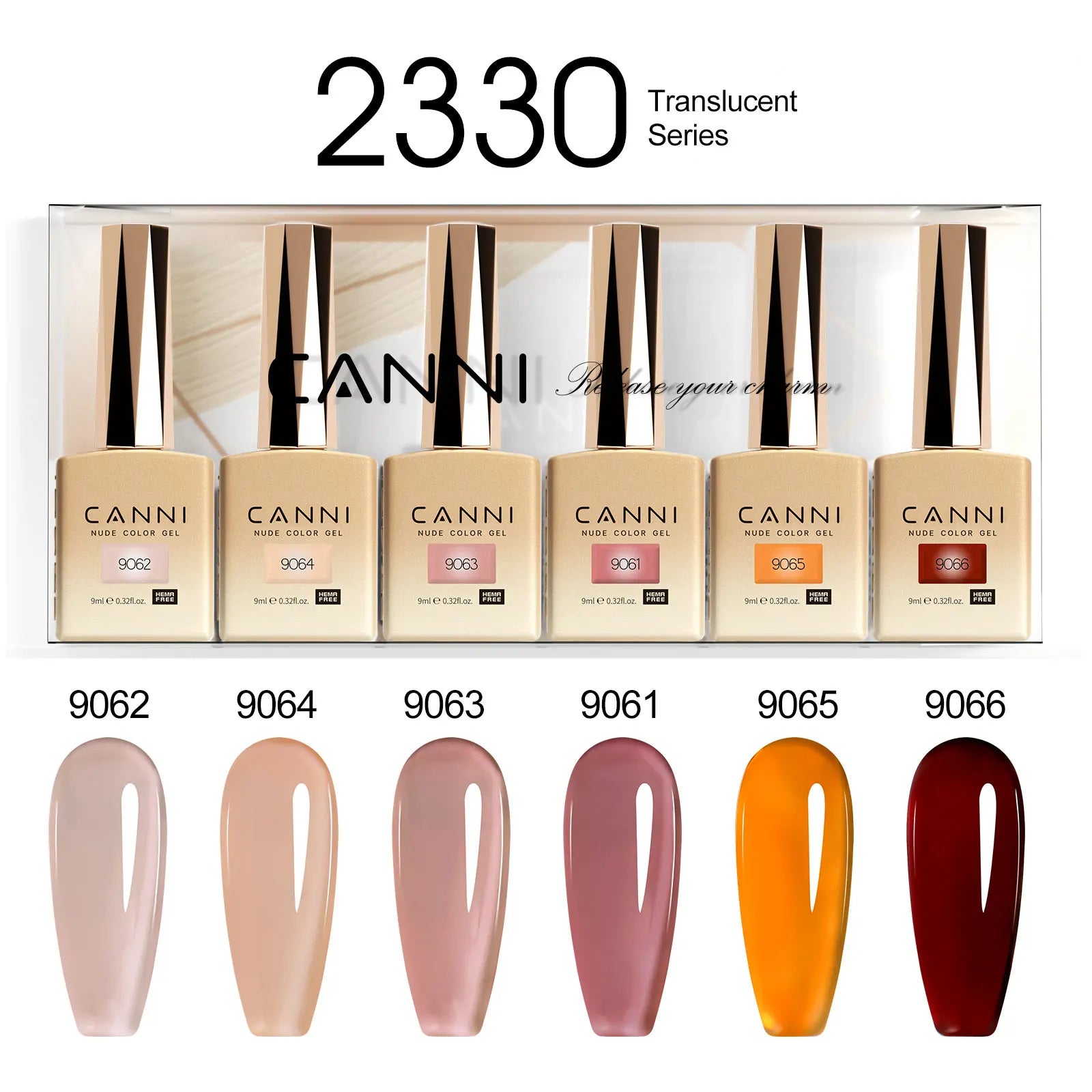 2/6pcs/kit CANNI HEMA FREE Nail Gel Polish Kit Gorgeous Color Beautiful Semi Permanent Gorgeous Full Coverage Soak off UVLED Gel