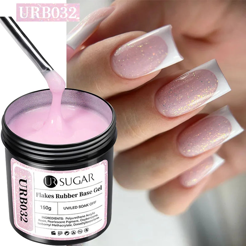 UR SUGAR 150g Fiber Rubber Base Nail Repair Gel Nail Polish UV Semi Permanent Repair Fix Crack Varnish Manicure Strengthener