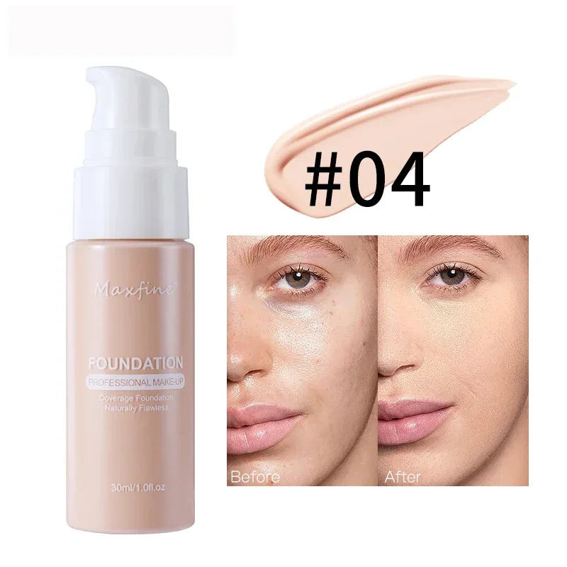 Liquid Face Foundation Cream Oil-Control BB Cream Matte Base Brightening Concealer Lasting Full Coverage Women Makeup Cosmetics