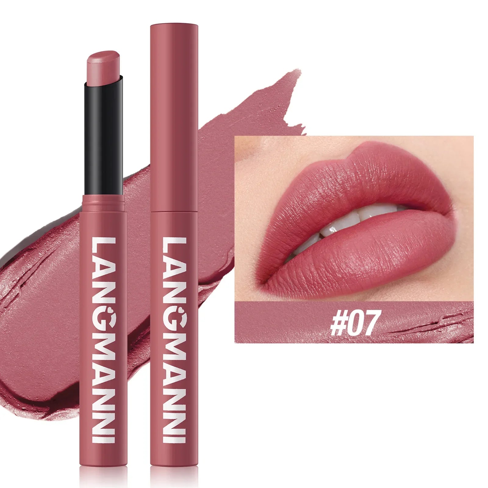 New Rotating Velvet Matte Lipstick Long Lasting Waterproof Lipstick Non-Stick Cup Lip Stain Tint Cosmetics Pencil Liner Makeup