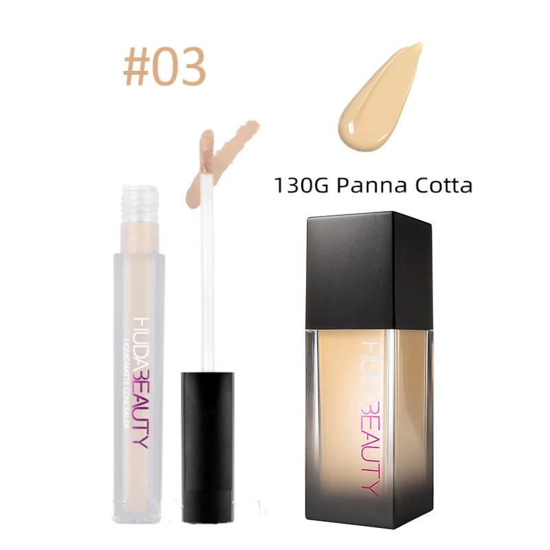 4-color Loose Powder Huda Setting Matte Powder Foundation Set Oil-control Skin Natural Makeup Face Concealer Stabilize Cosmetics