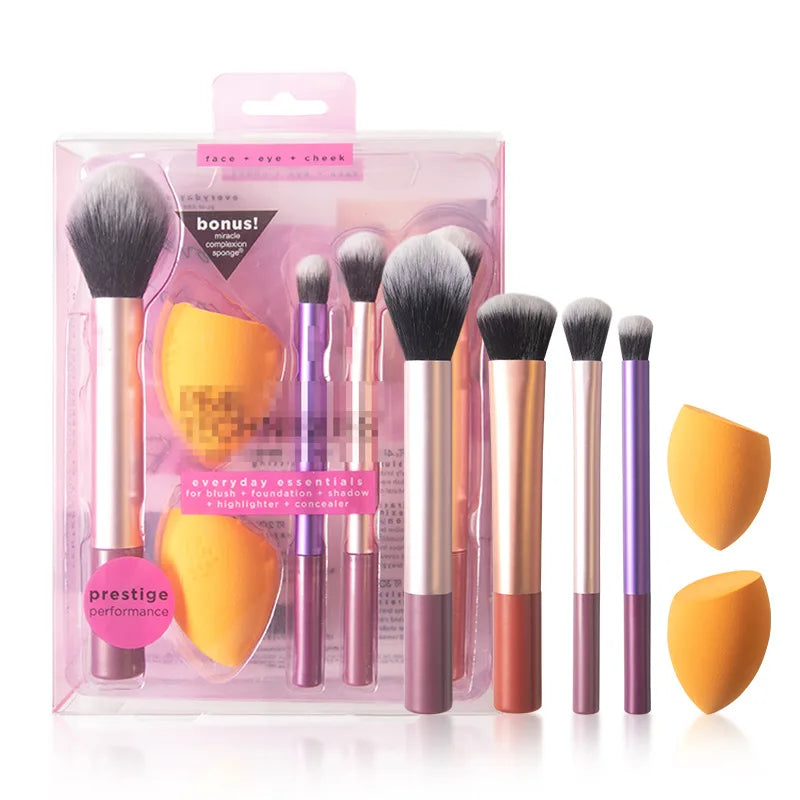 Hot-selling RT makeup brush set 1786 set of brushes portable belt beauty blender