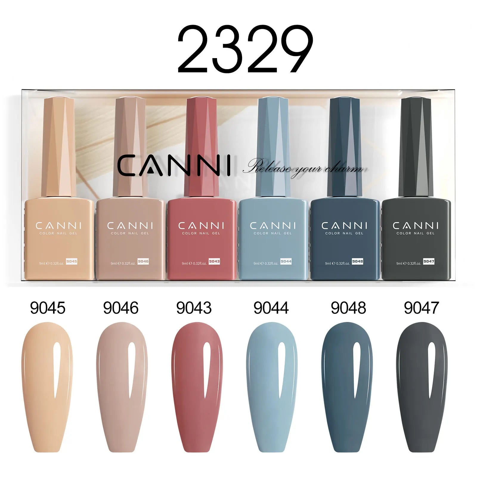 CC7 CANNI Nail Gel Polish VIP Kit 9ml HEMA FREE Soak Off UV LED Gel Nail Semi Permanent Glossy Diamond Top Coat Set 6/30pcs Set