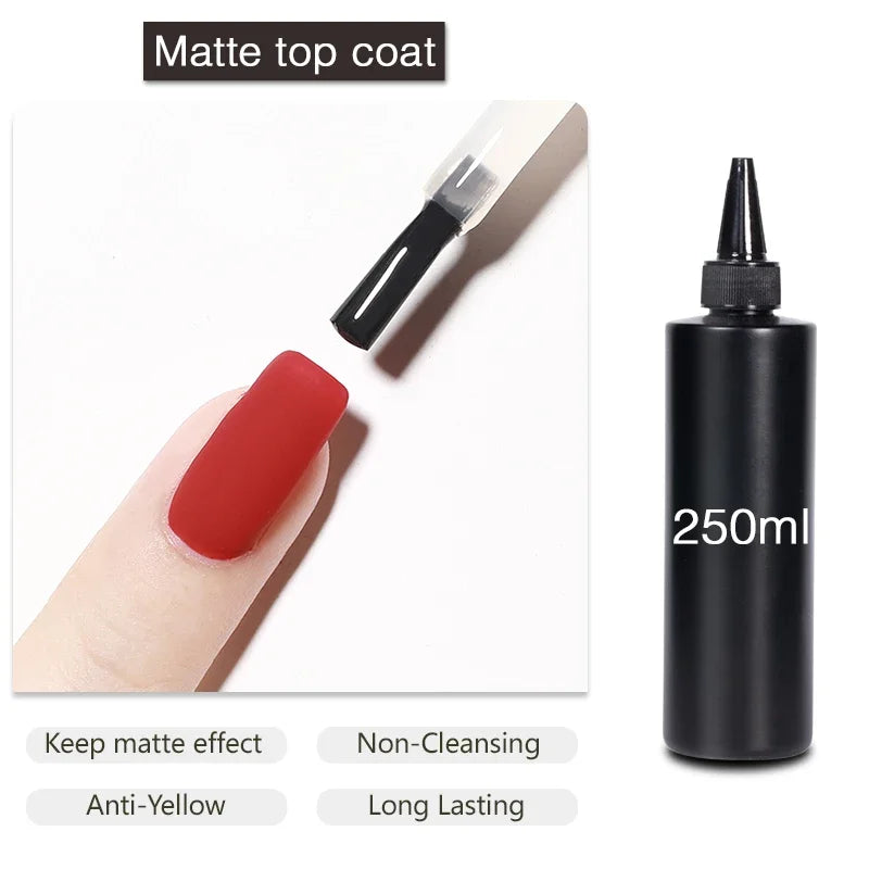 BOZLIN 1KG Super Shinny Top Coat UV Base Gel Polish Matte Top Coat Reinforce Gel Long Lasting Shinning Soak Off Nail Art Varnish