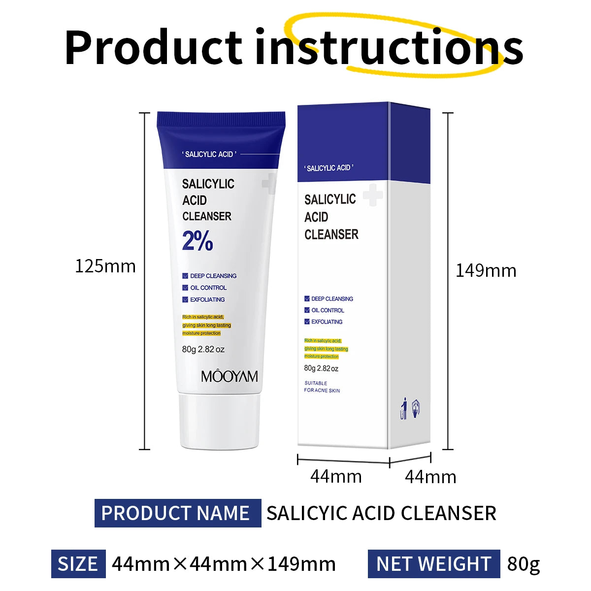 Salicylic Acid Facial Cleanser Deep