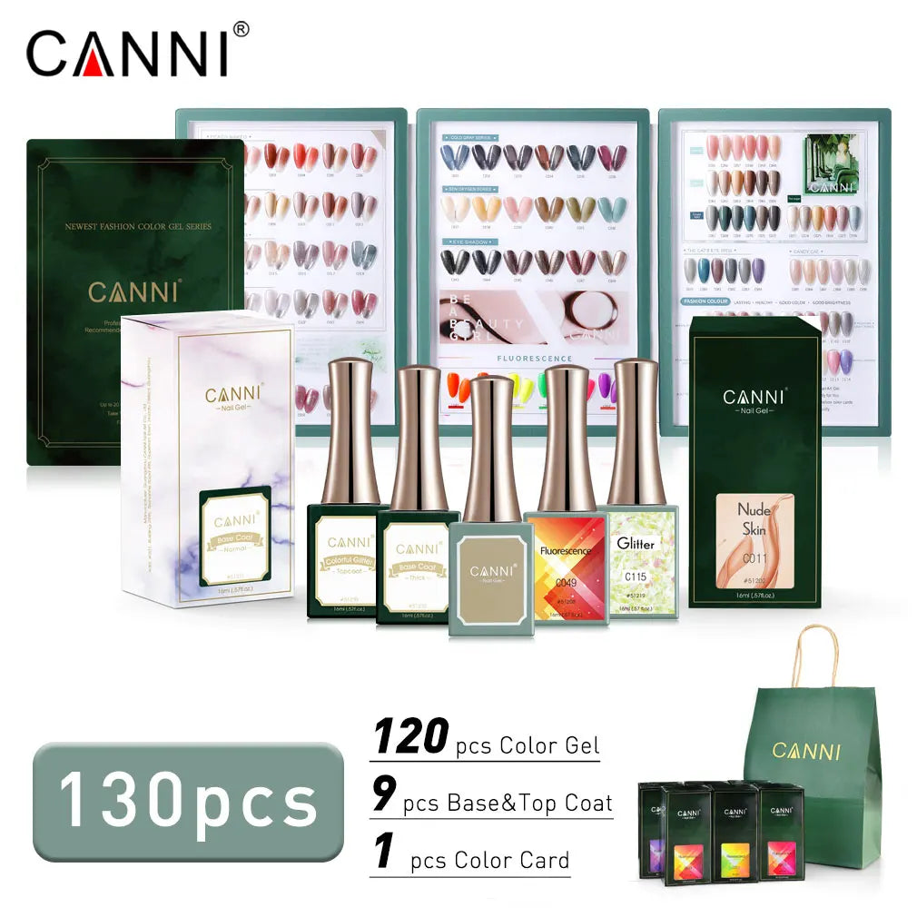 16ml Base Top Coat Reinforce Gel Set Canni Nail Gel Polish Venalisa Supply Color Pigment Gel Varnish Kit Gorgeous Gellack Color