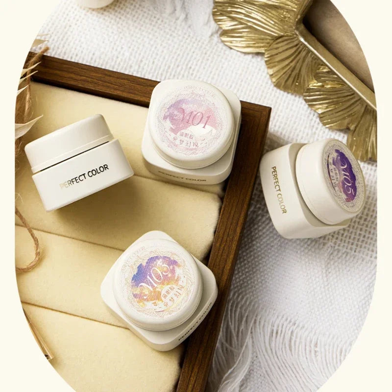 8 Colors Clear Cat Eye Nail Gel Polish Jelly Crystal UV Soak Off Gel Varnish Magnetic Nail Art Gel Lacquer All for Manicure 5ml