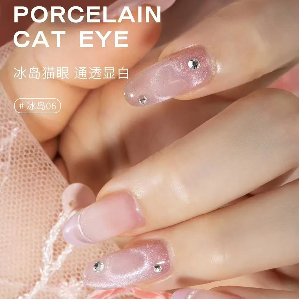 VINIMAY High Quality Porcelain Magnetic Gel Nail Set With Color Card Luxury Cat's Eye Gel Soak Off UV LED Nail Varnish UV Gel