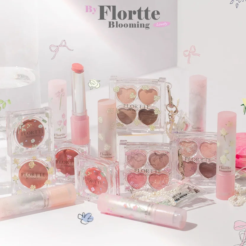 FLORTTE Narcissistic Series ALL IN Makeup Gift Box Eye Shadow Multi Purpose Blusher Cream Solid Lip Gloss Lipstick 11pcs Kit